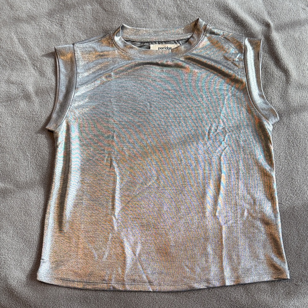 Anthropologie Porridge Shine Muscle Tee XXS